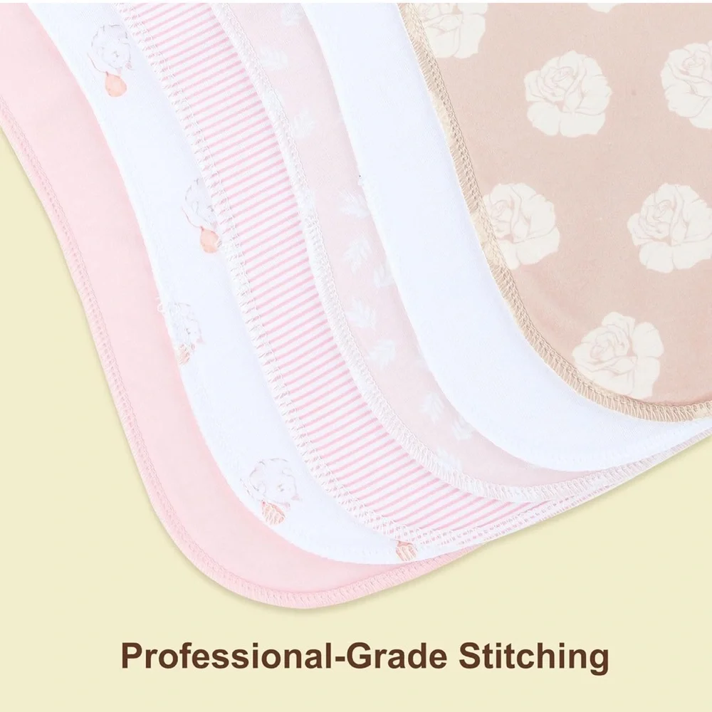 12 Pack Baby Burp Cloths 3 Layers Thicken Cotton Absorbent Soft Spit Up Bibs